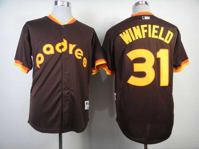 San Diego Padres #31 Dave Winfield Coffee 1984 Mitchell And Ness Throwback Stitched MLB Jersey Sanguo,We sell and wholesale San Diego Padres #31 Dave Winfield Coffee 1984 Mitchell And Ness Throwback Stitched MLB Jersey Sanguo on line form chian!